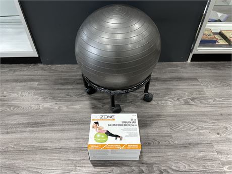 NEW 55cm STABILITY BALL / EXERCISE BALL CHAIR