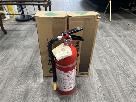 2 BRAND NEW FULLY CHARGED FIRE EXTINGUISHERS