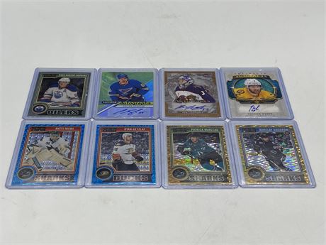 8 NHL CARDS - INCLUDES ROOKIES & AUTOS