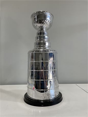 REPLICA STANLEY CUP (25” TALL - HAS BLACK SPOTS ON ONE SIDE OF BOTTOM)