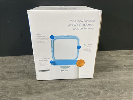 SOCLEAN 2 AUTOMATED CPAP SANITIZER IN BOX