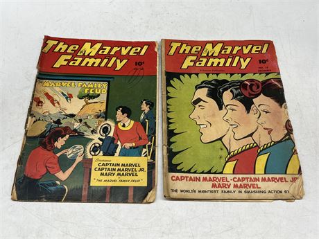 THE MARVEL FAMILY #18 & #20 (#20 has partially detached cover)