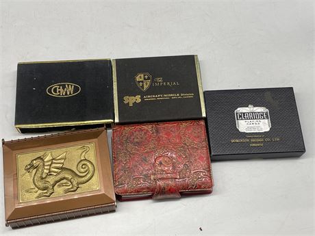 5 SETS OF DOUBLE DECK VINTAGE PLAYING CARDS