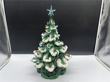 22” VINTAGE CERAMIC FLOCKED CHRISTMAS TREE