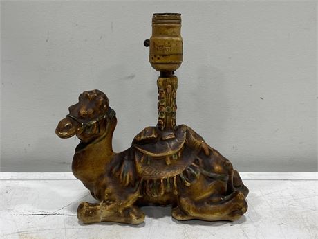 UNUSUAL 1920’S CAMEL LAMP BASE (9” TALL)