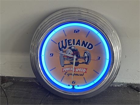 VINTAGE WEIAND LIGHTUP CLOCK (13” wide)