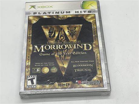SEALED - THE ELDER SCROLLS III MORROWIND GAME OF THE YEAR EDITION - XBOX