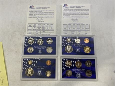 1999 & 2000 UNITED STATES MINT 10 COIN SET