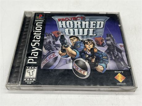PROJECT HORNED OWL - PLAYSTATION W/INSTRUCTIONS - SCRATCHED