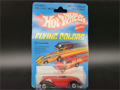 1977 VINTAGE HOTWHEELS FLY COLORS AUBURN 852 (New in pack)