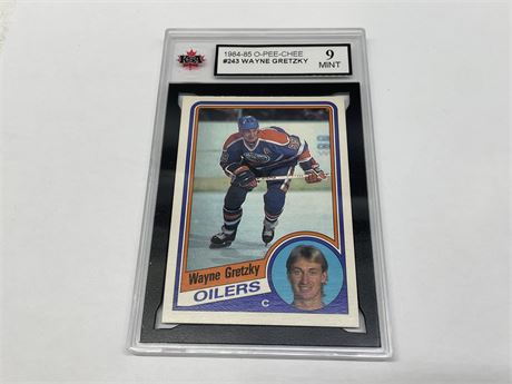 KSA GRADED 9 1984/85 WAYNE GRETZKY O-PEE-CHEE NHL CARD