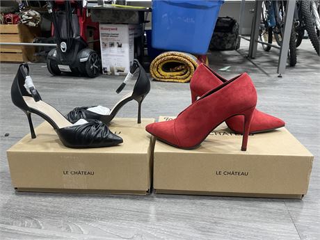 (2 NEW) LE CHATEAU HEELS- RETAIL $80-$90 - SIZE 36-37 -