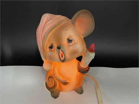 VINTAGE 1950’S MOUSE NIGHT LIGHT (6.5” TALL)