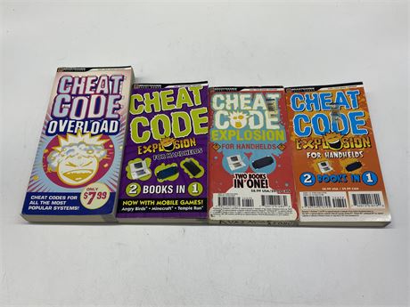4 VIDEO GAME CHEAT CODE EXPLOSION BOOKS
