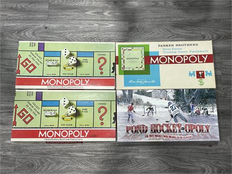 4 MONOPOLY GAMES