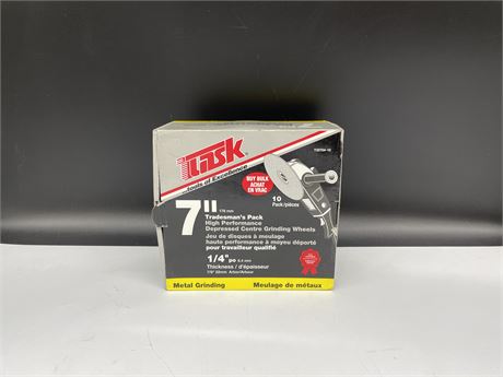 BOX OF 10 NEW TASK 7” GRINDING WHEELS