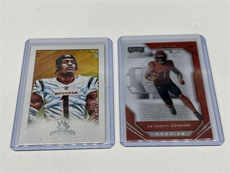 2 ROOKIE JA’MARR CHASE CARDS