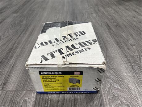 BOX OF (10,000) 16 GAUGE COLLATED STAPLES