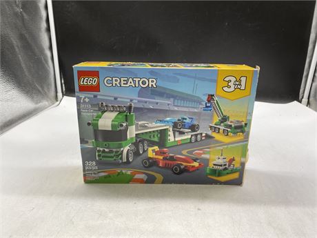 OPENED LEGO CREATOR RACE CAR TRANSPORTER 31113