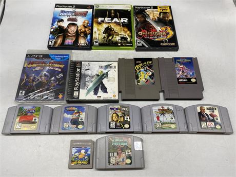 LOT OF MIXED VIDEO GAMES