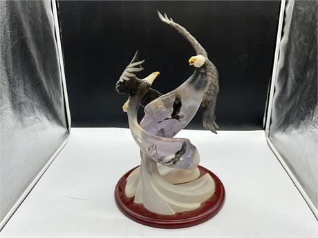 NICE EAGLE SCULPTURE / DISPLAY SIGNED TED BLAYLOCK (22” tall)