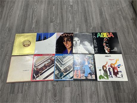 10 MISC RECORDS - CONDITION VARIES FROM VG/VG+ (SLIGHTLY SCRATCHED OR SCRATCHED)