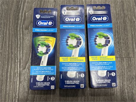 (NEW) ORAL-B PRECISION CLEAN HEAD BRUSHES
