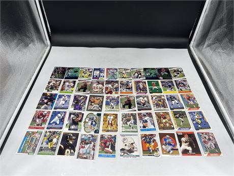 50 ASSORTED NFL STAR CARDS