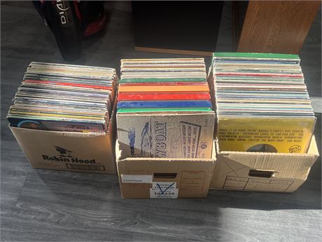 3 BOXES OF RECORDS - CONDITION VARIES