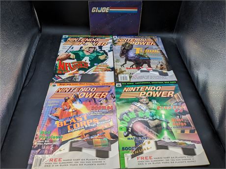 4 NINTENDO POWER MAGAZINES - FRONT COVERS RIPPED