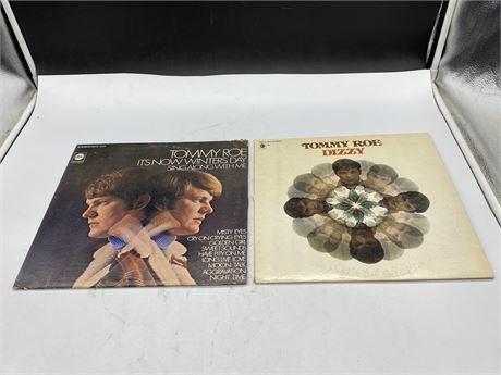 2 TOMMY ROE RECORDS - VG (Slightly scratched)