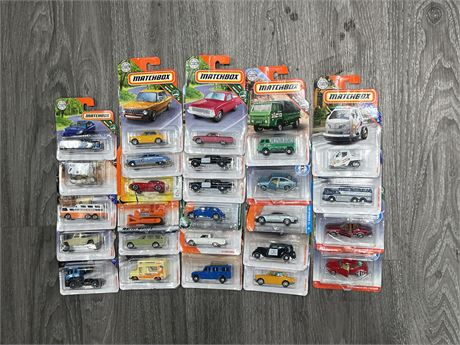 LOT OF NEW IN PACK MATCHBOX CARS
