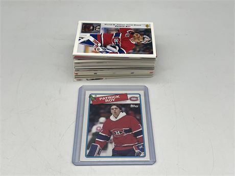 (83) ASSORTED PATRICK ROY CARDS