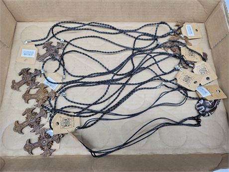 1 BOX OF 10 NEW WILD TRIBE NECKLACES