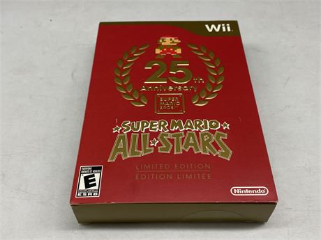 SEALED LIMITED EDITION 25TH ANNIVERSARY SUPER MARIOS ALL STARS - NINTENDO WII