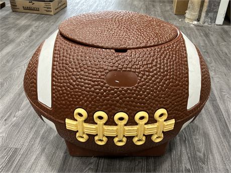 LARGE FOOTBALL TOY BOX W/CONTENTS