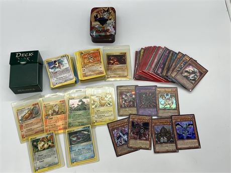 COLLECTION OF POKÉMON & YU-GI-OH CARDS FROM 90s TO EARLY 2000s