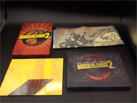 BORDERLANDS 2 STEELBOOK EDITION GAME W/ ARTBOOK/MAP - XBOX360