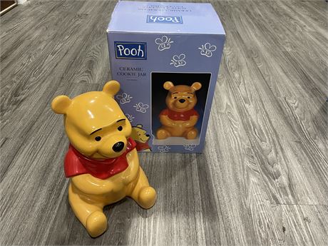 POOH BEAR COOKIE JAR (LIKE NEW IN BOX - 13” TALL)