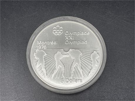 1976 CANADIAN MONTREAL OLYMPICS $5 COIN BU