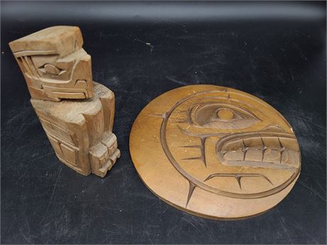 FIRST NATIONS SIGNED CARVINGS