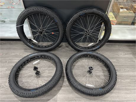 2 PAIRS OF NEW TERRENE CAKE EATER FRONT & BACK FAT BIKE TIRES - SPECS IN PHOTOS