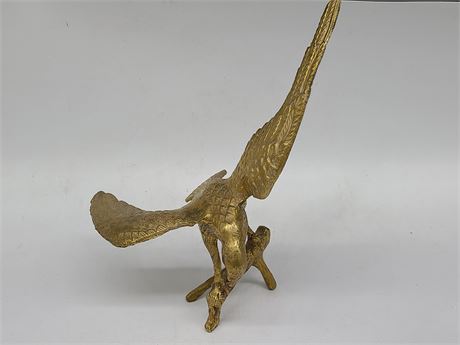 BRASS  PERCHED EAGLE (10.5"tall)
