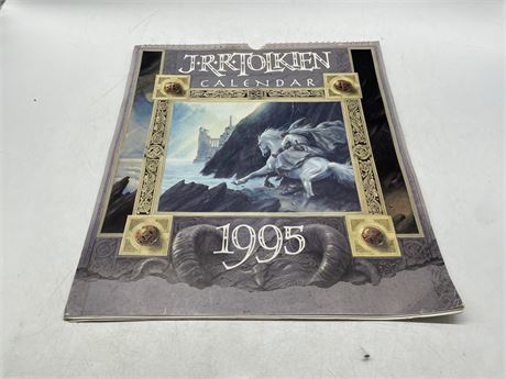 JRR TOLKIEN 1995 LARGE LORD OF THE RINGS CALENDAR