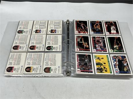BINDER OF NBA CARD COLLECTION