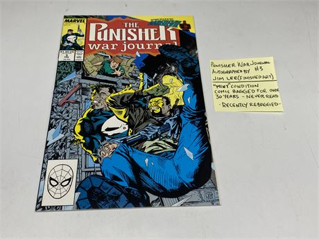 PUNISHER WAR JOURNAL #3 AUTOGRAPHED BY JIM LEE - MINT CONDITION