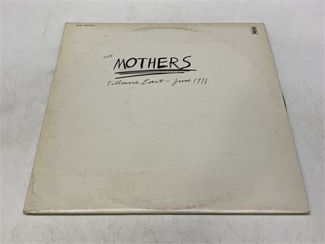 THE MOTHERS - FILLMORE EAST JUNE 1971 - VG+