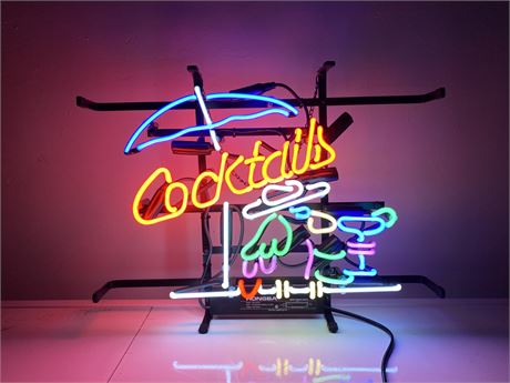 (NEW) COCKTAILS NEON SIGN - 17”x13”