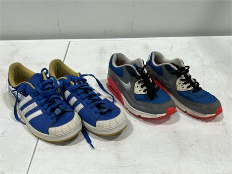ADIDAS LOS ANGELES SHOES SIZE 9 & NIKE AIR MAX SIZE 6Y