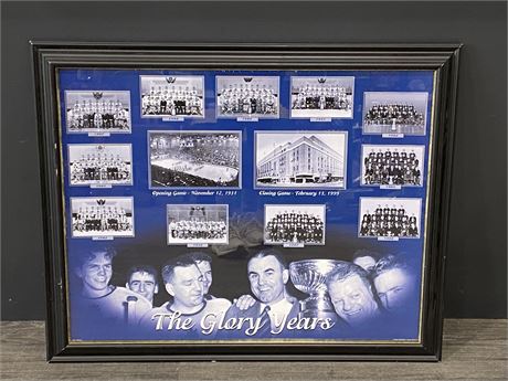 THE TORONTO MAPLE LEAFS “THE GLORY YEARS” FRAMED PICTURE - 1931-1999